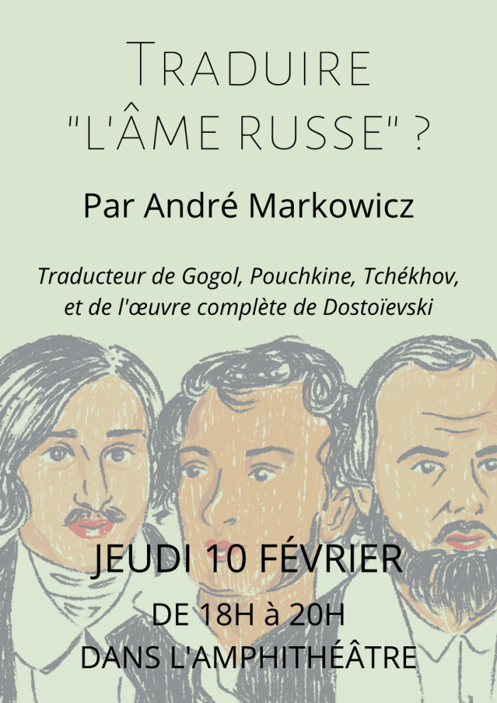 Conférence Traduire « L'Âme russe »